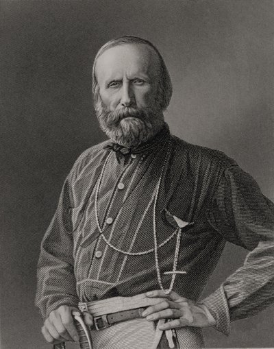 写真、パブからウィリアムホール（1807-71）によって刻まれたジュゼッペガリバルディ（1807-82）の肖像画。ウィリアム・マッケンジー 作： Unbekannt Unbekannt