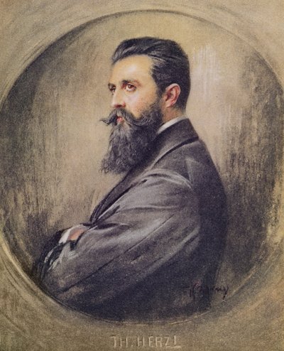 テオドール・ヘルツルの肖像（1860-1904）（紙にパステル） 作： Unbekannt Unbekannt
