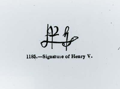 ヘンリー5世の署名（1387-1422） 作： Unbekannt Unbekannt