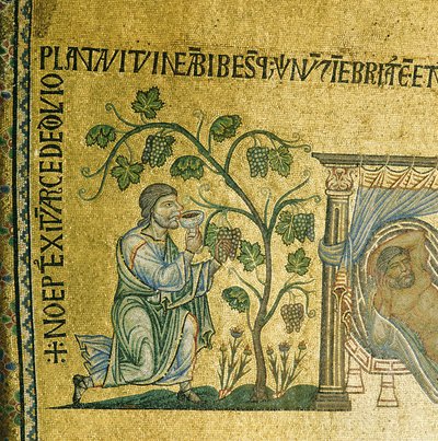 ヴェネツィアのサンマルコ大聖堂のアトリウムの第2金庫からのモザイク、ノアの物語 作： Unbekannt Unbekannt