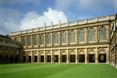 ケンブリッジのトリニティカレッジ、レン図書館のグレートコートのビュー 作： Unbekannt Unbekannt