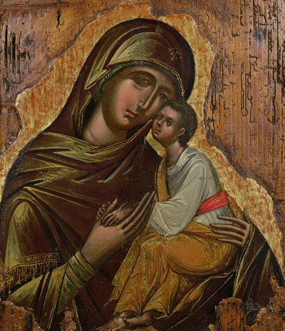 15世紀後半のクレタ島のギリシャのアイコン、優しさの聖母 作： Unbekannt Unbekannt