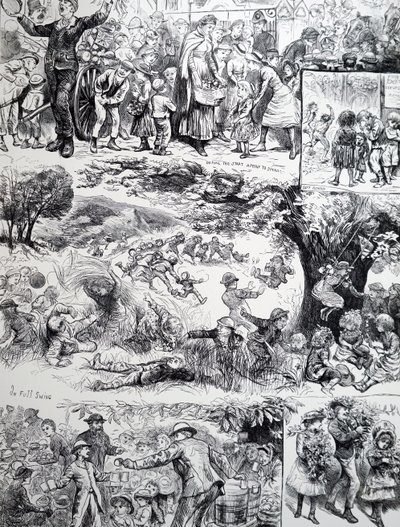 田舎での一日 作： Unbekannter Künstler