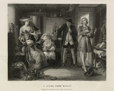 Uma cena de Midas, Grã-Bretanha, c.1850 (gravura) 作： Unbekannter Künstler