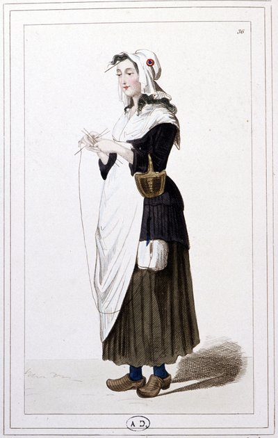 1793年のギロチン編み職人。 作： Unbekannter Künstler