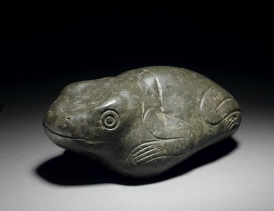 珍しいアステカの石のカエル、c.1200-1521 作： Unbekannt