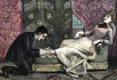 捻挫に苦しむ若い女性が医者にマッサージされている 作： Unbekannter Künstler