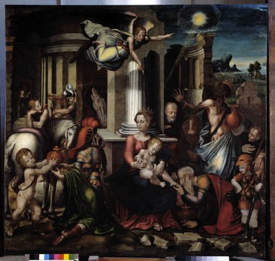 Adoration of the Magi. Painting by Pierre Malet Oil on canvas Cathedrale Saint Sauveur Aix en provence   1419092   ja       japanese Successfully Translated  Original: An Allegory of The Four Elements: Earth (oil on panel) Translat: An Allegory of The Four 作： Unbekannter Künstler