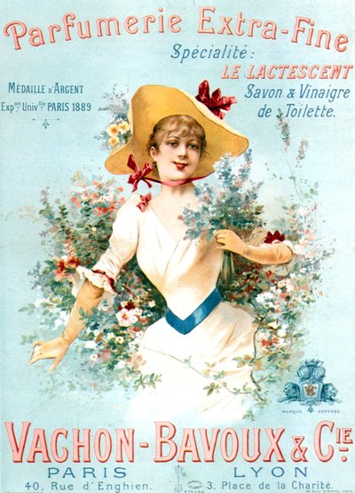 ヴァション・バブー香水の広告ポスター 1891年頃 作： Unbekannter Künstler