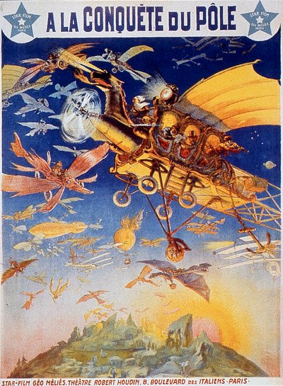ジョルジュ・メリエス監督の映画『A la conquete du Pole』のポスター 1912年 サイレント映画 作： Unbekannt
