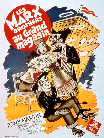 チャールズ・ライスナー監督の映画『The Marx Brothers at the Department Store』のポスター（トニー・マーティン出演） 1941年 作： Unbekannt