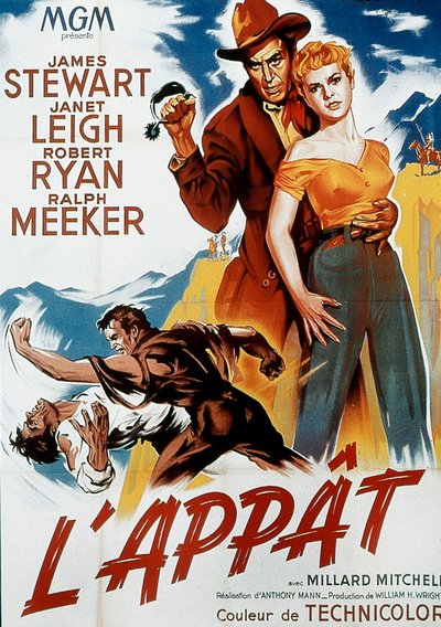 AnthonyMannによる映画「The Naked Spur」のポスター 1953年 作： Unbekannt
