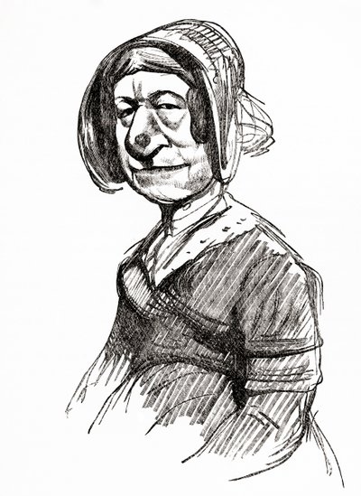 ロンドンのスラム街」と題されたイラストの後、ギュスターヴ・ドーアが描いた原画 作： Unbekannt