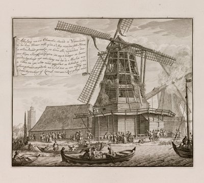 製油所の火災の余波（オランダ・ウォーターランド 作： Unbekannt