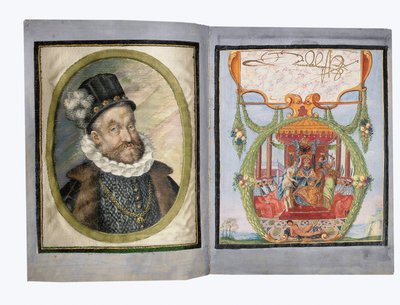 アルバムAmicorum-PhilippHainhoferのDasGrosse Stammbuch、ドイツ語、ラテン語、フランス語、イタリア語 作： Unbekannt