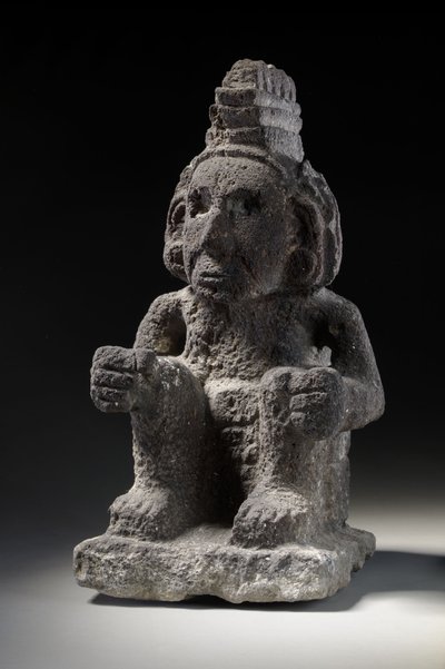 Macuilxochitlのアステカの石像、c.1200-1521 作： Unbekannt