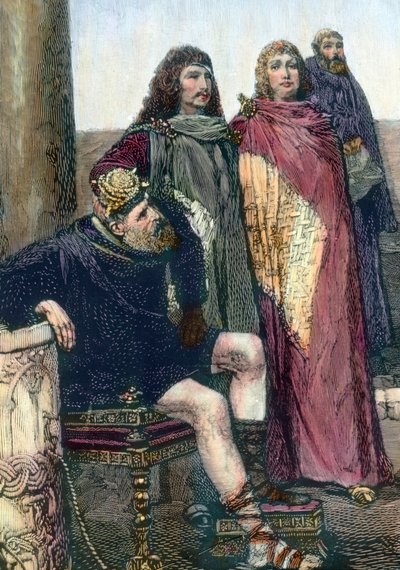 古代ゲルマンの支配者とその助言者 作： Unbekannter Künstler