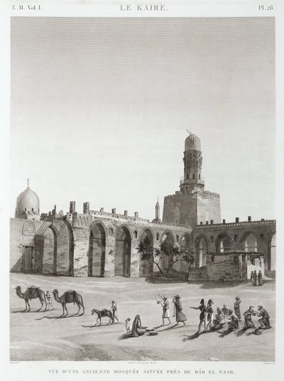 エジプト、カイロ、バブ・エル・ナスル近くの古代モスク、1798年頃 作： Unbekannt