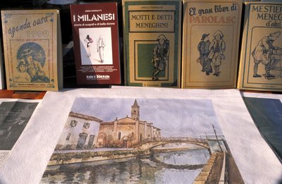 イタリア、ロンバルディア州、ミラノ、ナヴィリオ・グランデの骨董品市場 作： Unbekannt