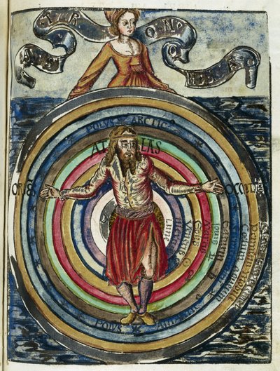 16世紀の天文学：Ptolemeeのシステム（le systeme de Ptolemee 作： Unbekannt