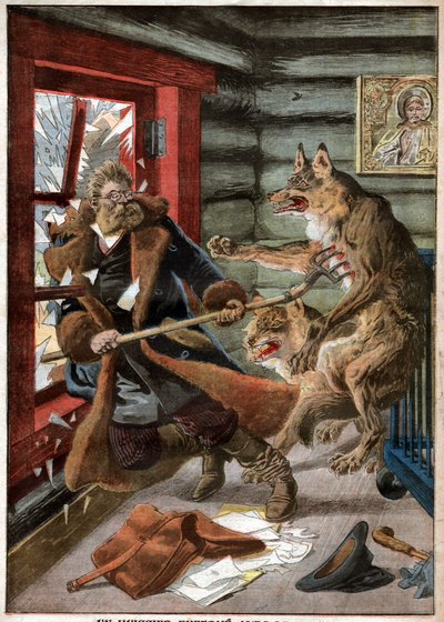 Attaque de loups.狼たちの攻撃。 作： Nicolas Liez