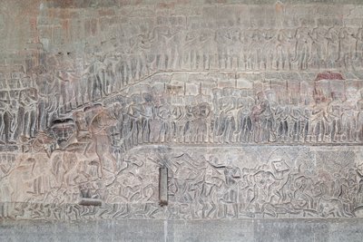 Baixos-relevos na galeria sul de Angkor wat, Camboja 作： Unbekannter Künstler