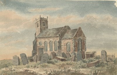バスウィッチ教会：水彩画、nd [c 1850] 作： Unbekannt