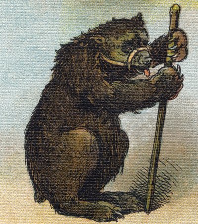 クマ。Alphabet de ma petite fille "の中のエングレーヴィング。Bernardin-Bechet and Fils, bookseller-publishers, Paris, around 1895.壊れないアルバムをキャンバスに。Bibliotheque des Bebes（ビブリオテック・デ・ベベ）。12ページ。読書法とイラスト入りのアベコベが入ったアルバム。薄さ：29インチ 作： Unbekannt