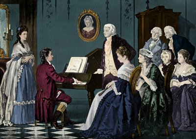 Beethoven soittamassa Wolfgang Amadeus Mozartissa 作： Unbekannter Künstler