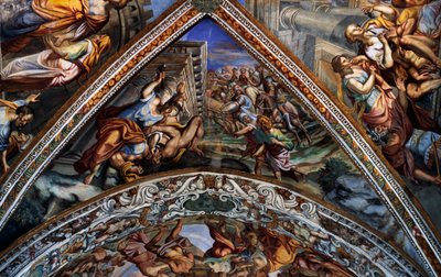 エオリア諸島のリパリにある聖バルトロメオ大聖堂の丸天井に描かれた聖書の場面のフレスコ画（18世紀）（2000年、ユネスコ世界遺産登録）、イタリア・シチリア島 作： Benjamin Baud