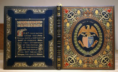 本の装丁「ゲティスバーグ演説と第二就任演説、1928 作： Unbekannt