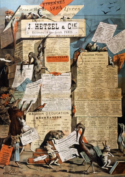 ヘッツェル社の書籍広告 作： Unbekannter Künstler
