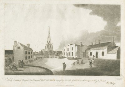 Brewood Grammar School：アクアチントの彫刻、1799年1月30日 作： Unbekannt