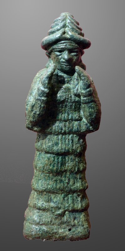 守護神LAMAのブロンズ像、メソポタミアc.2035-1794 BC 作： Unbekannt