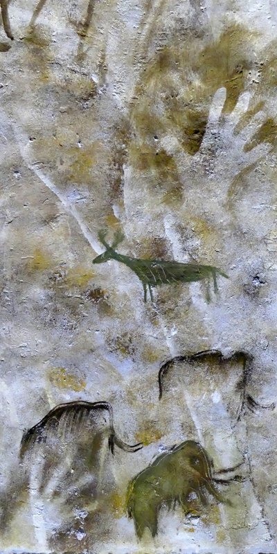 アルタミラ洞窟で発見された洞窟壁画（写真） 作： Leopold Blonder
