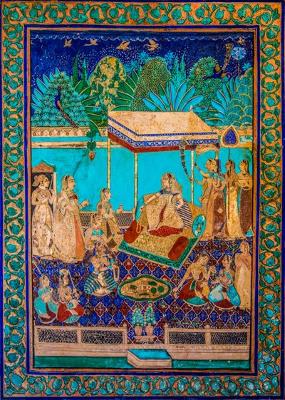Virtuoso Fine PaintingsのあるChittra Sala Courtyard、Taragarh Fort、Bandi、Bandi、Rajasthan、インド、アジア（写真） 作： Unbekannter Künstler