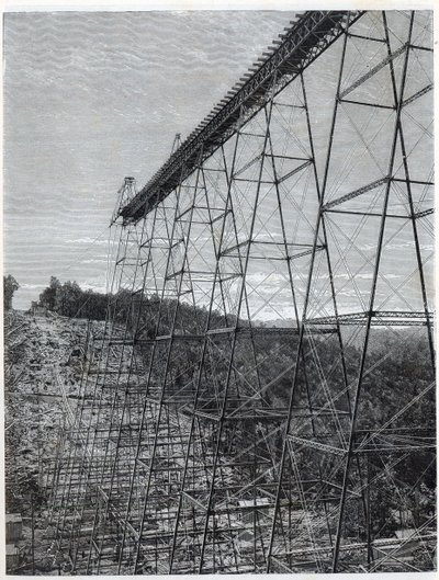 キンツア高架橋の建設 作： Unbekannt