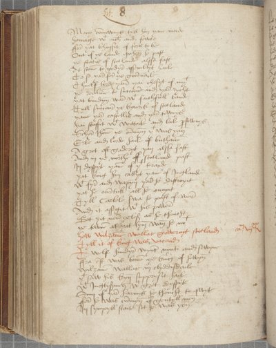 ウィントゥーンのアンドリュー・クロニクルのコピー、Fol319裏面、1550年頃（紙にインク 作： Unbekannt