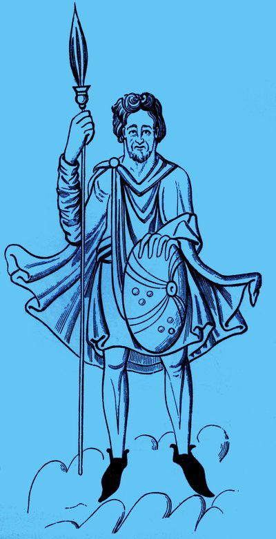 ドイツ軍兵士の衣装、6～12世紀 作： Unbekannter Künstler