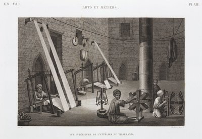 綿と絹 織り手の作業場 エジプト 1798年頃 作： Unbekannt