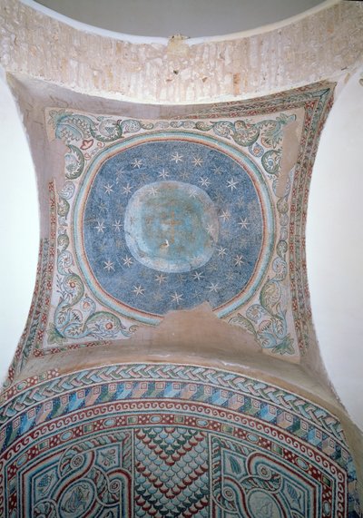 夜空を背景にした十字架、クーポラの装飾、5世紀（モザイク画 作： Unbekannt