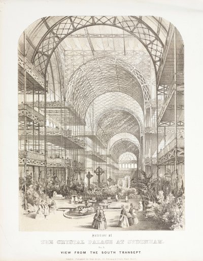 Crystal Palace, Post-Great Exhibition View from South Transept, Crystal Palace, Sydenham 作： Unbekannt