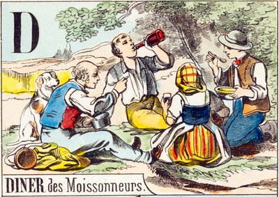 D Diner des moissonneurs - "Alphabet of the farm" 19世紀末 (carving) 作： Unbekannt