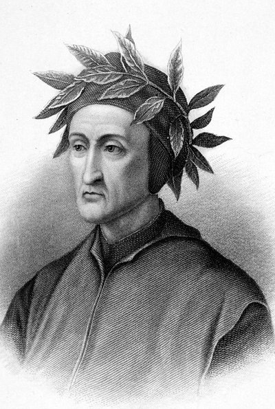 ダンテ・アリギエーリ（1265-1321）イタリアの作家（『神曲』）。 作： Unbekannter Künstler