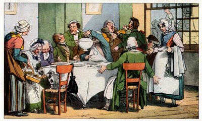19世紀のフランスの宿での食事 作： Unbekannter Künstler