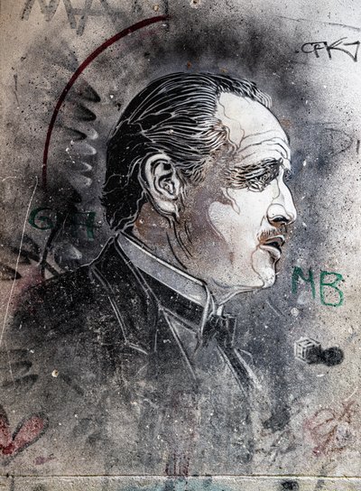 マーロン・ブランドが演じたドン・コルレオーネ by C215 Viuccaria Market 作： Benjamin Baud