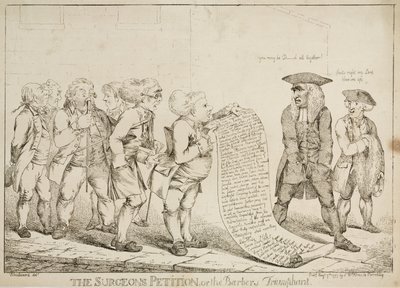 アーリーモダン「外科医の嘆願書またはバーバーの勝利」、1797年8月7日 作： Unbekannt