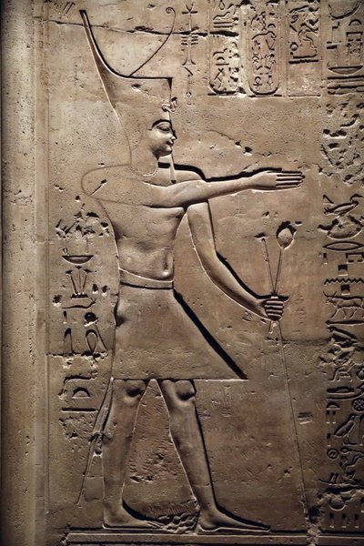 エジプト、メダムド、モントゥ寺院の扉、詳細、紀元前 221 ～ 205 年 作： Unbekannter Künstler