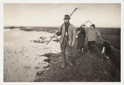 農民と農場労働者「沼地から帰ってくる」 (retour des marais) 作： Unbekannter Künstler