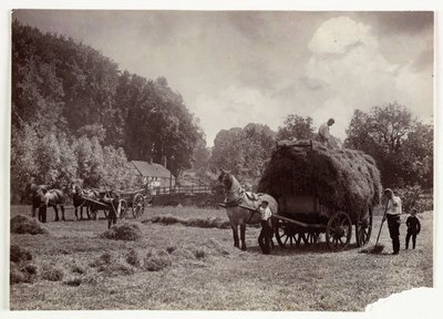 農場風景、収穫・貯蔵、1900年以前 ヘイメイキング、1890年頃 作： Unbekannt
